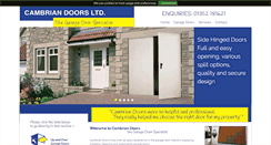 Desktop Screenshot of cambriangaragedoors.co.uk