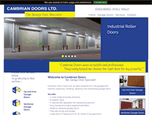 Tablet Screenshot of cambriangaragedoors.co.uk